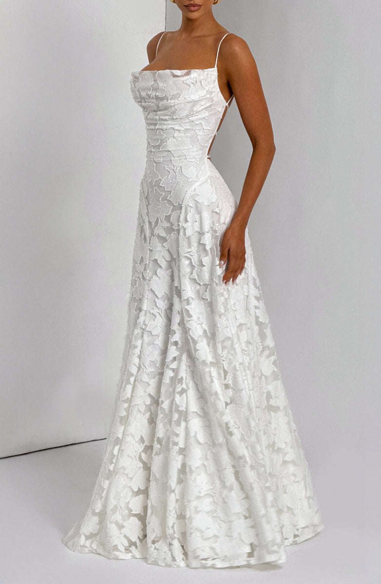 AURELIA MAXI DRESS - CRYSTAL WHITE
