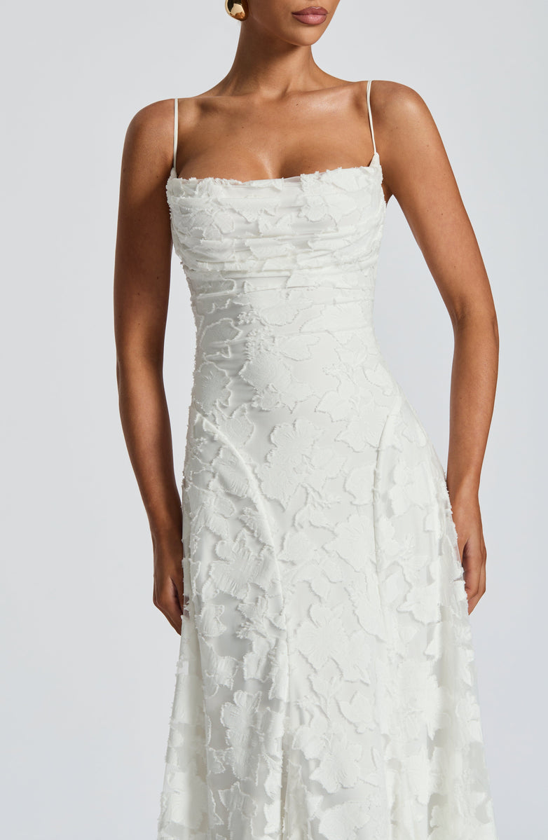 AURELIA MAXI DRESS - CRYSTAL WHITE