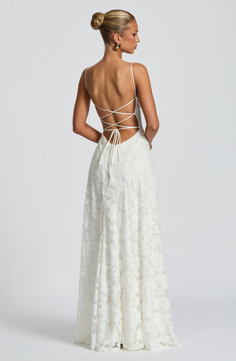 AURELIA MAXI DRESS - CRYSTAL WHITE