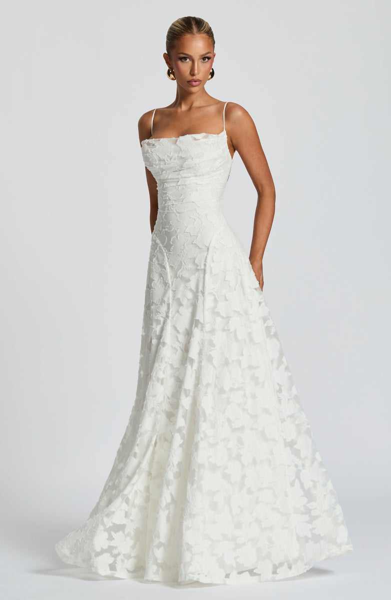 AURELIA MAXI DRESS - CRYSTAL WHITE