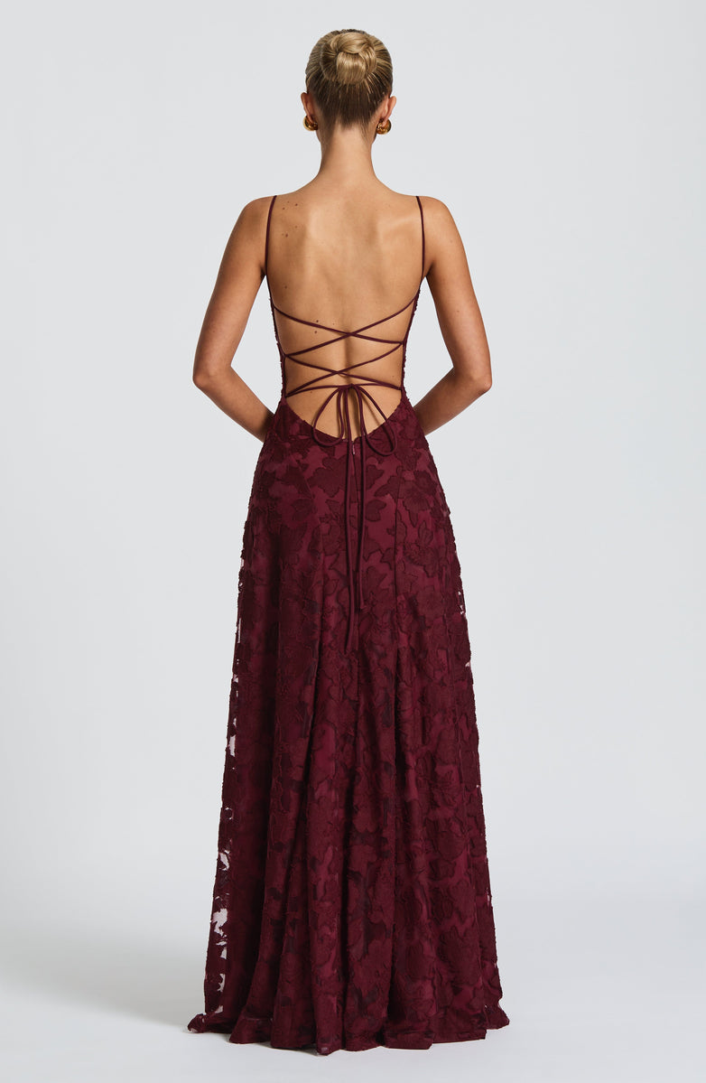 AURELIA MAXI DRESS - CHERRY