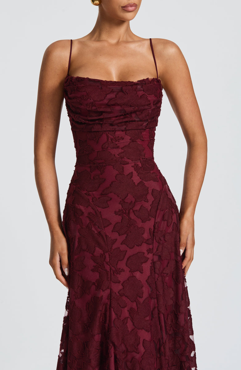 AURELIA MAXI DRESS - CHERRY