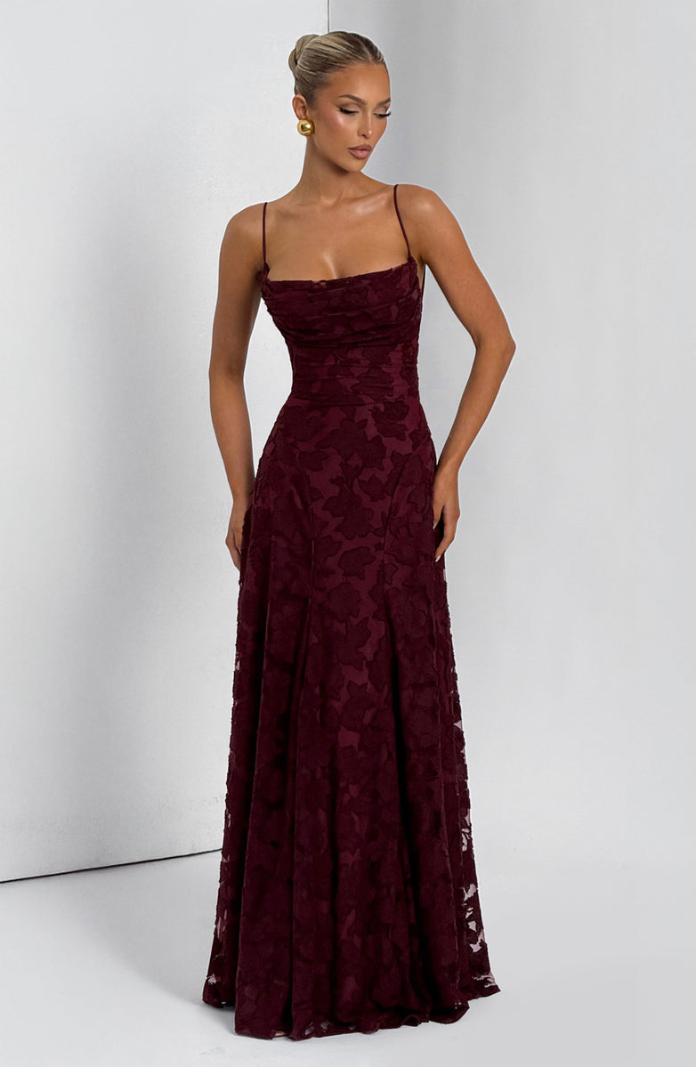 AURELIA MAXI DRESS - CHERRY