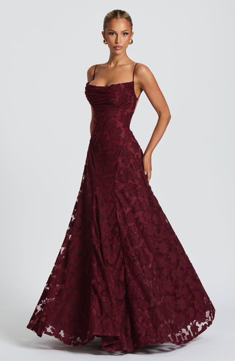 AURELIA MAXI DRESS - CHERRY