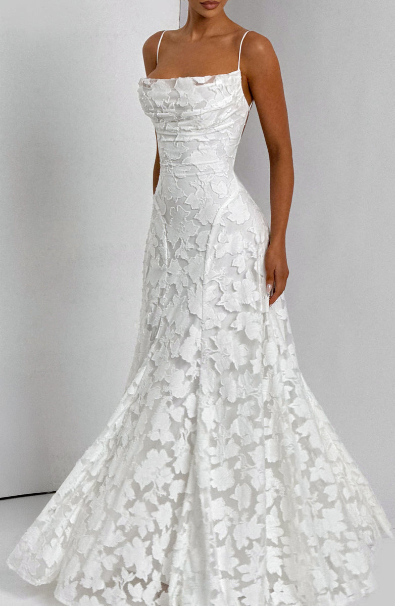 AURELIA MAXI DRESS - CRYSTAL WHITE