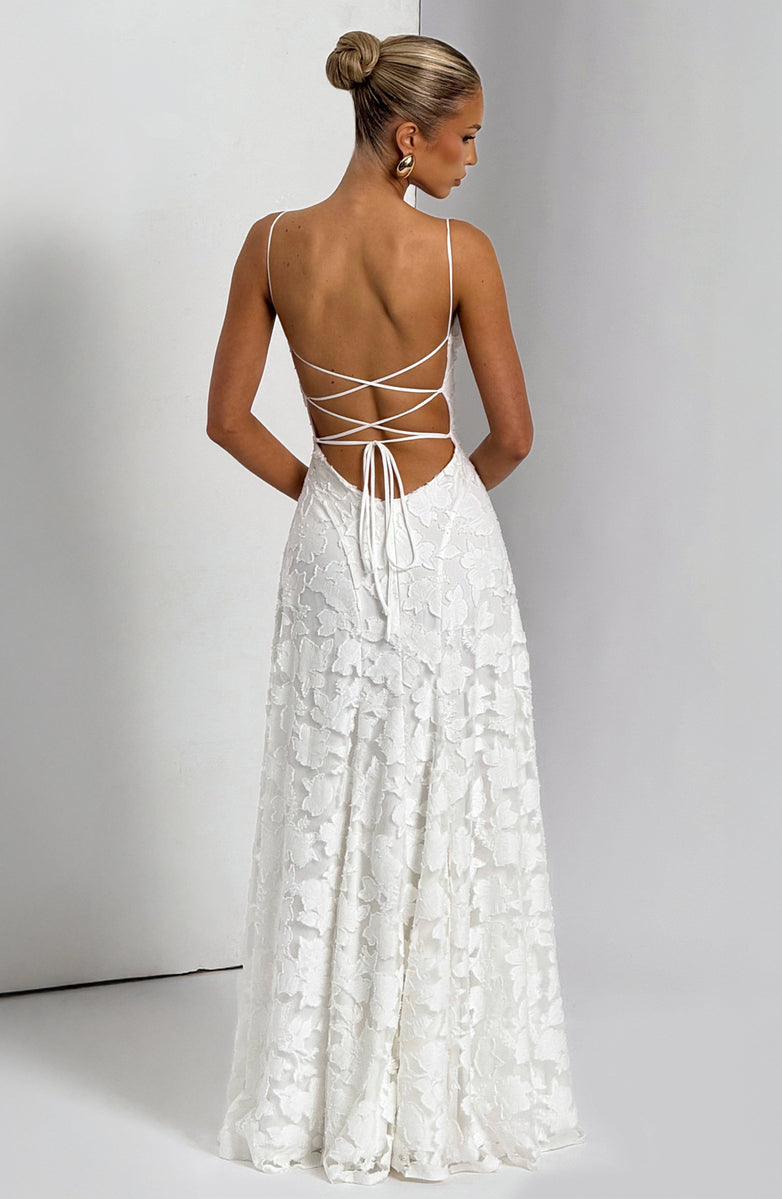 AURELIA MAXI DRESS - CRYSTAL WHITE