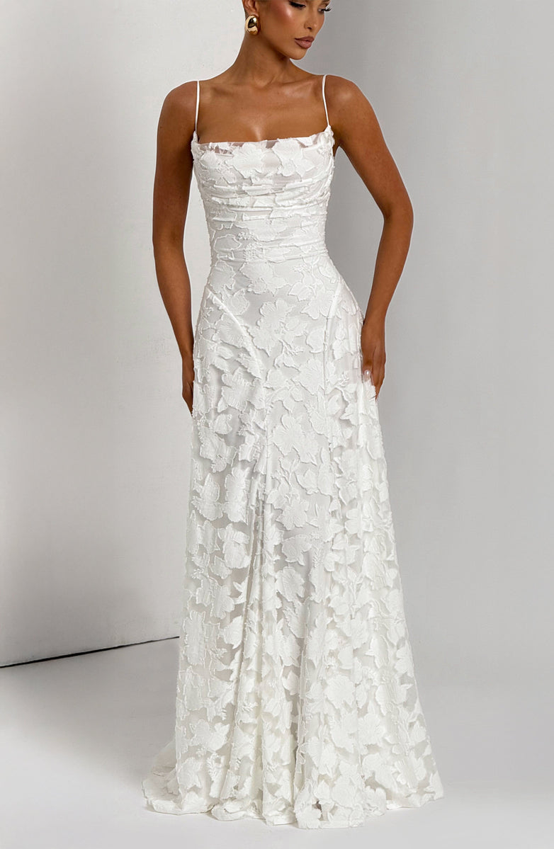 AURELIA MAXI DRESS - CRYSTAL WHITE
