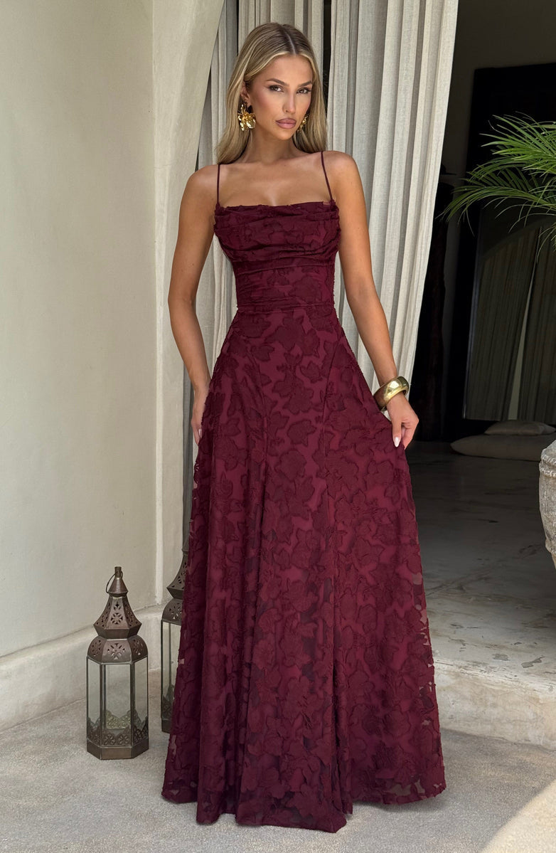 AURELIA MAXI DRESS - CHERRY