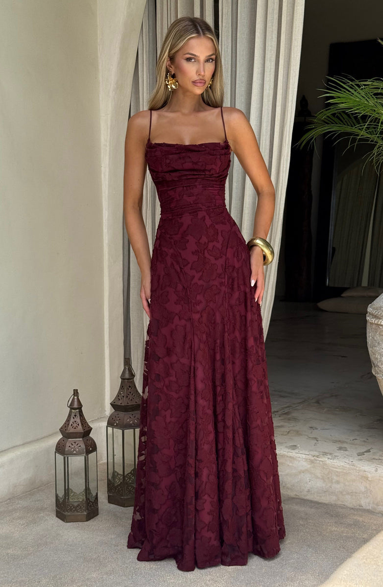 AURELIA MAXI DRESS - CHERRY
